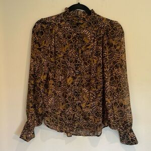 Evereve Floral Button Down Blouse